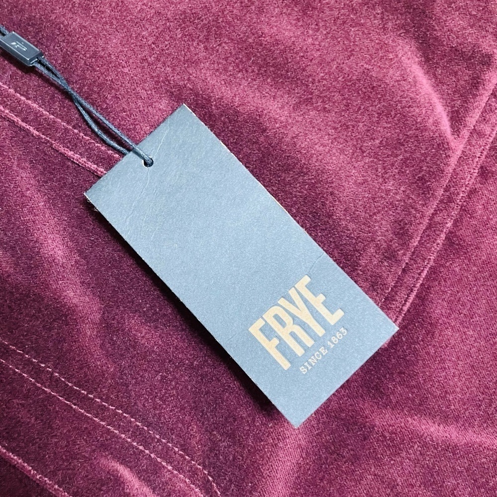 Frye velvet crop pants size 31 nwt burgundy/maroon - Picture 3 of 6